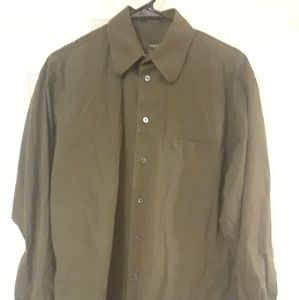 Slates Dress Shirt Green size 15 1/2